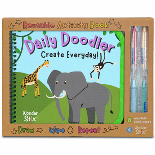 Daily Doodler Reusable Activity Book - Animals Cover
Reusable activity book for children with animal illustrations and writing tools.