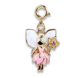 Charm It! Gold Glitter Fairy Charm
Gold fairy charm with pink wings and a star on a white background