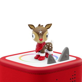 Tonies Character: Favorite Children’s Songs: Holiday Songs 2
Toy reindeer figure on a red toy piano with a white background