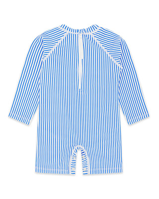 Feather 4 Arrow Cali Rashguard Surf Suit - Marina Blue
Blue and white striped swimsuit on a white background