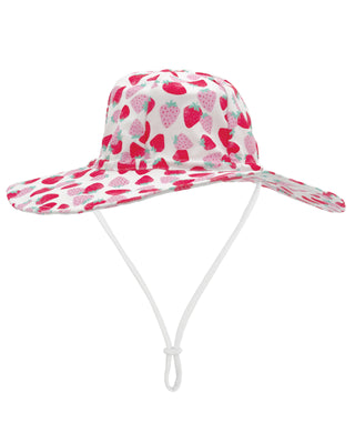 Feather 4 Arrow Poolside Swim Hat - Multi
Children's sun hat with strawberry pattern on a white background