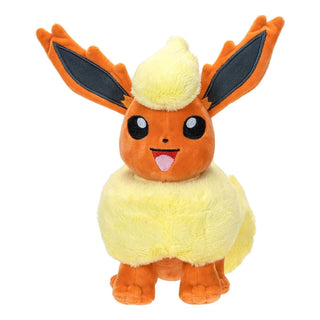 Flareon Pokemon™ 8" Premium Plush Plush toy of a character with orange and yellow fur on a white background
