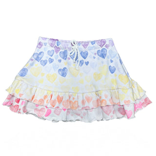 FBZ Faded Hearts Skort
Skirt with colorful heart pattern on a white background