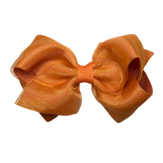 Wee Ones, Extra Small Overlay Grosgrain Bow on Clippie - Basically Bows & Bowties