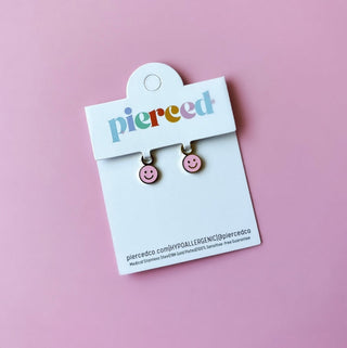 Pierced Girly Things Charms Pink Smiley