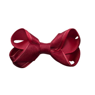 Wee Ones, Tiny Overlay Grosgrain Bow on Clippie - Basically Bows & Bowties