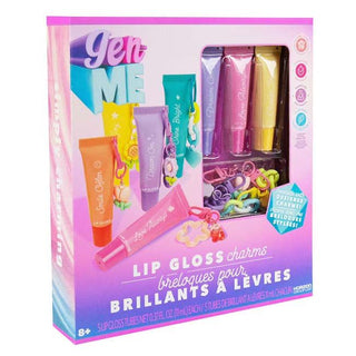 Gen Me Create Lip Gloss Charm Kit
Packaged lip gloss set with colorful lip glosses and charms on a white background