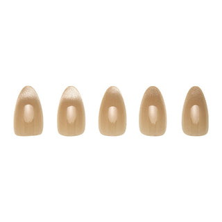 Glamnetic Press-On Nails Short Almond - Honey Bun
Five beige nail extensions on a white background