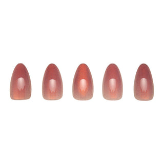 Glamnetic Press-On Nails Short Almond - Rosé
Five pink nail polish samples on a white background