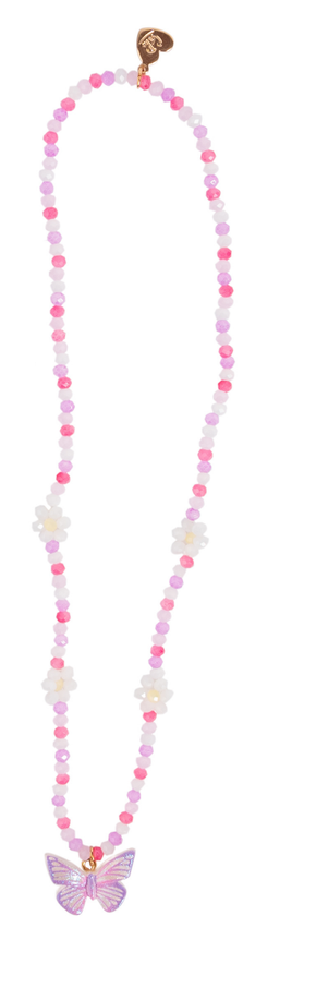 Great Pretenders Butterflies and Daises Necklace
Two colorful beaded necklaces with butterfly charms on a white background