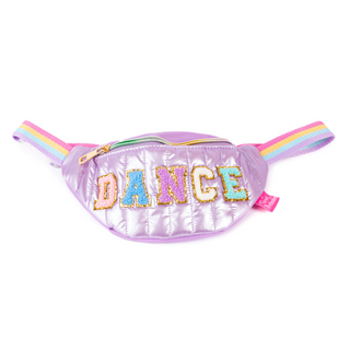Great Pretenders Dance Fanny Pack
Transparent waist bag with colorful 'DANCE' letters on a white background