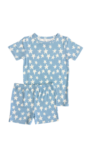 In My Jammers Blue Stars S/S 2pc PJ Set w/Shorts