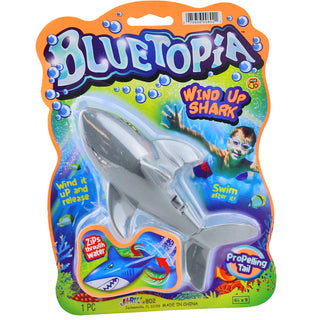 Grey Master Toys Bluetopia Wind Up Shark Toy
Bluetopia wind-up shark toy packaging on a white background