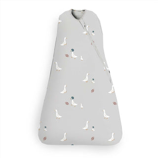 Gunamuna Swaddle Sleep Sack 1.0 TOG - Football Goose
Gray baby wrap with bird pattern on a white background
