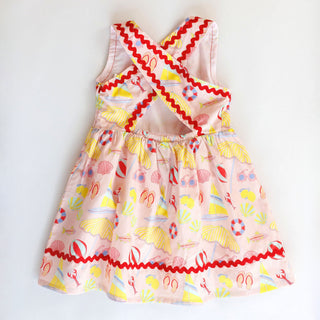 Hollis Baker Millie Dress for Beach Days, girl’s lightweight summer dress with floral pattern and sleeveless design.