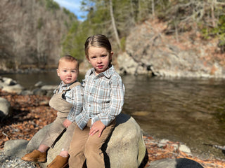 Me & Henry, Me & Henry Tally Cord Pants - Brown - Basically Bows & Bowties