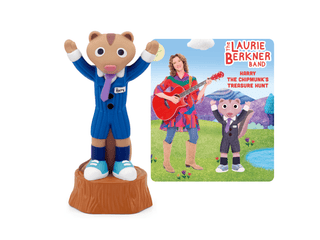 Tonies Character - The Laurie Berkner Band: Harry the Chipmunk's Treasure Hunt
Figurine of a character from 'The Chipmunks' on a wooden stump with a book titled 'The Laurie Berkner Band' in the background.