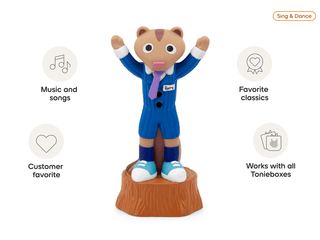 Tonies Character - The Laurie Berkner Band: Harry the Chipmunk's Treasure Hunt
Toy figure with features like music, dancing, and compatibility with Tonieboxes on a white background.