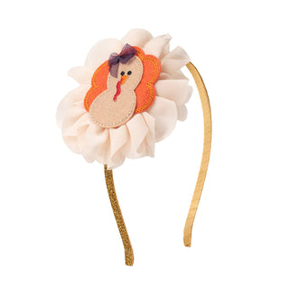 Sweet Wink Chiffon Turkey Thanksgiving Headband, Sweet Wink, cf-type-headbands, cf-vendor-sweet-wink, Chiffon Turkey, Headband, Sweet Wink, Sweet Wink Headband, Thanksgiving, Thanksgiving Hea
