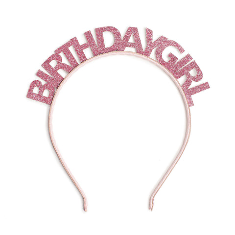 Sweet Wink Birthday Girl Pink Glitter Headband, Sweet Wink, Birthday, Birthday Girl, Birthday Girl Glitter Headband, Birthday Headband, Birthday Headbands, cf-type-headband, cf-vendor-sweet-w