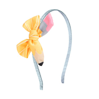Sweet Wink School Days Pencil Bow Headband
Headband with yellow bow and pencil design on a white background