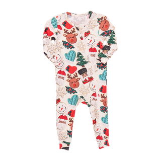Pink Chicken Baby Bamboo Romper - Frosted Cookies
