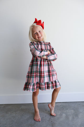 Hollis Baker Ivy Dress - Christmas Plaid Pink