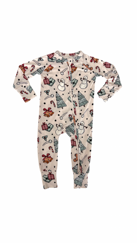 In My Jammers Holly Jolly Christmas Zipper Romper, In My Jammers, All Things Holiday, Bamboo, Bamboo Pajamas, cf-size-12-18-months, cf-size-18-24-months, cf-size-3-6-months, cf-size-9-12-mont
