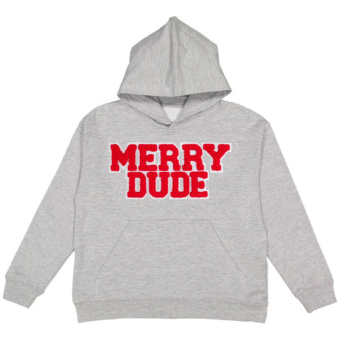 Sweet Wink Merry Dude Patch Youth Hoodie, Sweet Wink, All Things Holiday, Christmas, Holiday, Hoodie, Merry, Merry Dude, Patch Sweatshirt, Sweet Wink, Sweet Wink Christmas, Sweet Wink Holiday