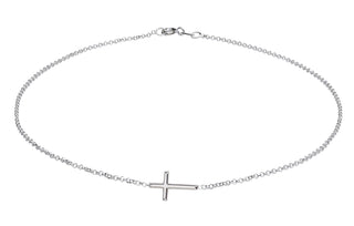 Cherished Moments Sterling Silver Children's Horizontal Cross Necklace