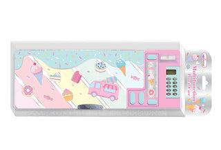 Hot Focus Multi-Function Pencil Case - Sweet
Children's toy kitchen set with a pink ice cream truck and other appliances on a white background.