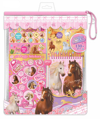 Hot Focus Sticker Portfolio Set - Rosy Horses
Sticker book with horse designs and pink packaging