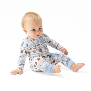 Angel Dear Convertible Romper - Football Stripe