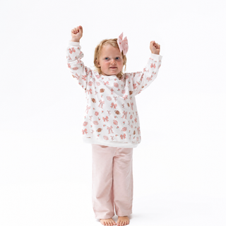 Angel Dear Oversized Sweatshirt and Baby Bells - Footballs and Bows
