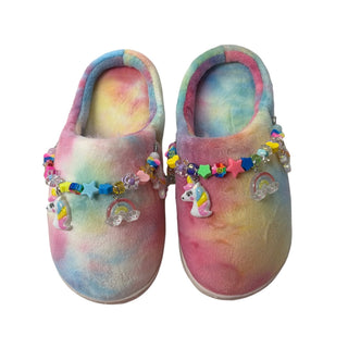 Bari Lynn Tie Dye with Charms Slippers