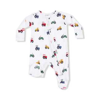 Angel Dear, Angel Dear Footie with Zipper - Mini Tractors - Basically Bows & Bowties