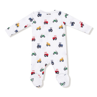 Angel Dear, Angel Dear Footie with Zipper - Mini Tractors - Basically Bows & Bowties
