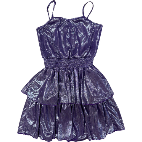 FBZ Purple Metallic Shimmer Dress, Flowers By Zoe, cf-size-4, cf-size-5, cf-size-6, cf-size-6x, cf-size-large-10-12, cf-size-medium-8-10, cf-size-xlarge-12-14, cf-type-dresses, cf-vendor-flow