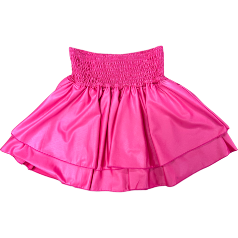 FBZ Fuchsia Pleather Skirt, Flowers By Zoe, cf-size-large-10-12, cf-size-medium-8-10, cf-size-small-7-8, cf-size-xlarge-12-14, cf-type-skirts, cf-vendor-flowers-by-zoe, FBZ, Flowers By Zoe, F