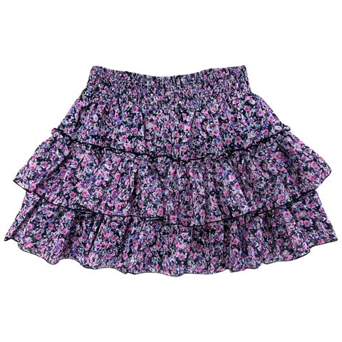 FBZ Purple Floral Chiffon Skirt, Flowers By Zoe, cf-size-large-10-12, cf-size-medium-8-10, cf-size-small-7-8, cf-size-xlarge-12-14, cf-type-skirts, cf-vendor-flowers-by-zoe, Chiffon Skirt, FB