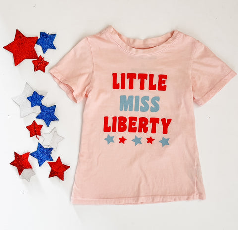 Brokedown Clothing Kid's Little Miss Liberty Tee, Brokedown Clothing, 4th of July, 4th of July Shirt, Brokedown Clothing, cf-size-12-months, cf-size-3t, cf-size-4t, cf-size-5, cf-type-tee, cf