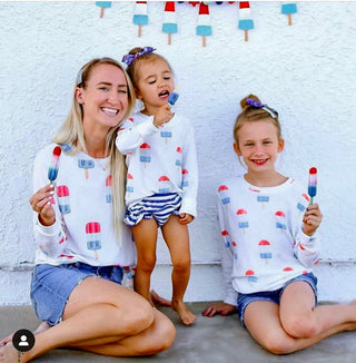 Brokedown Clothing Women's Patriotic Popsicle Sweatshirt, Brokedown Clothing, 4th of July, 4th of July Shirt, Brokedown Clothing, Brokedown Clothing Mommy & Me, Brokedown Clothing Popsicle, B