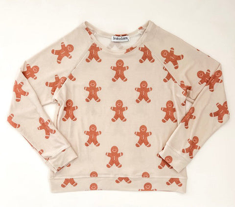 Brokedown Clothing Women's Gingerbread Man Cream  Sweatshirt