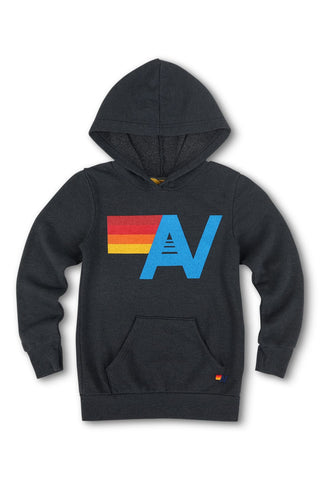 Aviator Nation Kids Logo Pullover Hoodie - Charcoal