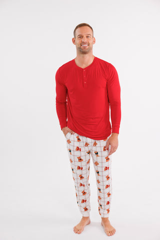 Men's cozy Christmas bears pajama joggers by In My Jammers, featuring festive bear print and soft, comfortable fabric.