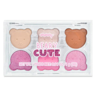 Iscream Beary Cute Eyeshadow Palette
Makeup palette with bear-shaped shades labeled 'Beary Cute' on a white background