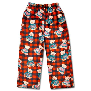 Iscream Beary Merry Plush Pants
Plaid pajama pants with teddy bear pattern on a white background
