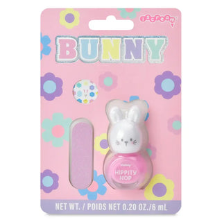 Iscream Bunny Nail Polish Set
Pink nail polish with bunny design in packaging on a white background