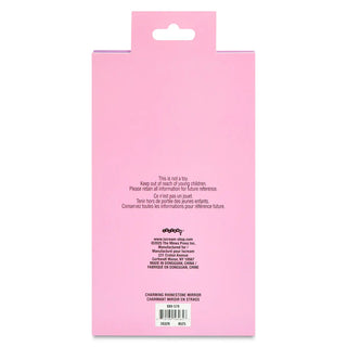 Iscream Charming Rhinestone Mirror 
Pink packaging with text on a white background