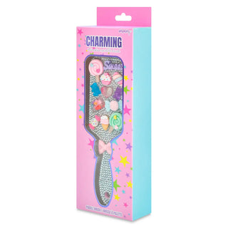 Iscream Charming Rhinestone Paddle Brush
Packaged hairbrush with decorative elements on a pink background